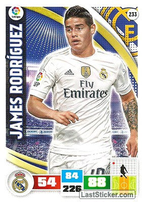 233 · James Rodríguez · Real Madrid · Básica - Panini Adrenalyn XL Liga BBVA 2015-16