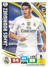 233 · James Rodríguez · Real Madrid · Básica - Panini Adrenalyn XL Liga BBVA 2015-16