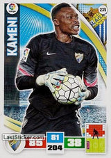 235 · Kameni · Málaga C.F. · Básica - Panini Adrenalyn XL Liga BBVA 2015-16