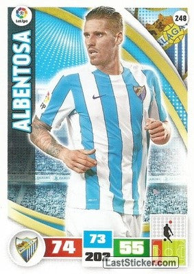248 · Albentosa · Málaga C.F. · Básica - Panini Adrenalyn XL Liga BBVA 2015-16