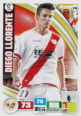 256 · Diego Llorente · Rayo Vallecano · Básica - Panini Adrenalyn XL Liga BBVA 2015-16
