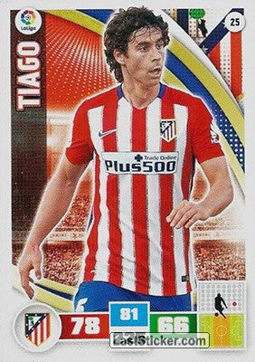 025 · Tiago · Atlético de Madrid · Básica - Panini Adrenalyn XL Liga BBVA 2015-16