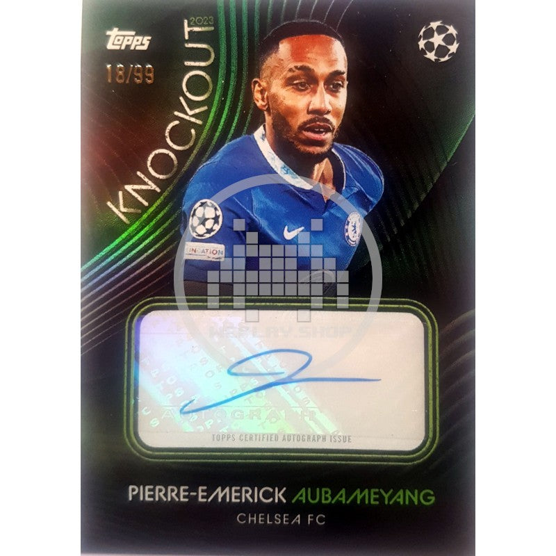 Topps Knockout Pierre-Emerick Aubameyang Chelsea Original Signing 18/99