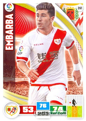 261 · Embarba · Rayo Vallecano · Básica - Panini Adrenalyn XL Liga BBVA 2015-16