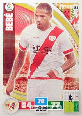 262 · Bebé · Rayo Vallecano · Básica - Panini Adrenalyn XL Liga BBVA 2015-16