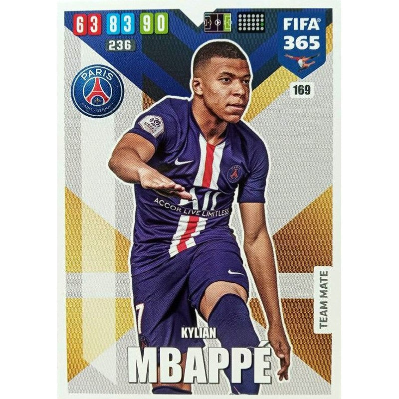 169 Kylian Mbappé Paris Saint-Germain Panini Fifa 365 2020