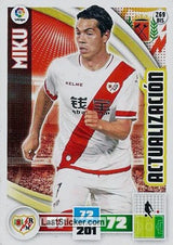 269BIS · Miku · Rayo Vallecano · Actualización (BIS) - Panini Adrenalyn XL Liga BBVA 2015-16