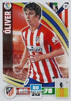 027 · Óliver · Atlético de Madrid · Básica - Panini Adrenalyn XL Liga BBVA 2015-16
