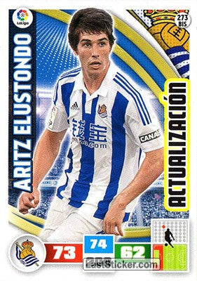 273BIS · Aritz Elustondo · Real Sociedad · Actualización (BIS) - Panini Adrenalyn XL Liga BBVA 2015-16
