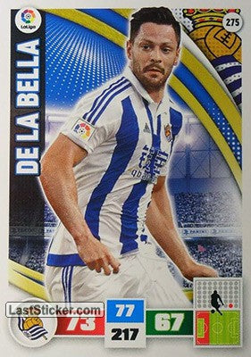 275 · De la Bella · Real Sociedad · Básica - Panini Adrenalyn XL Liga BBVA 2015-16