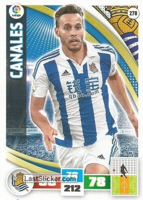 278 · Canales · Real Sociedad · Básica - Panini Adrenalyn XL Liga BBVA 2015-16