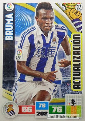 279BIS · Bruma · Real Sociedad · Actualización (BIS) - Panini Adrenalyn XL Liga BBVA 2015-16