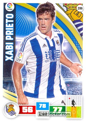 286 · Xabi Prieto · Real Sociedad · Básica - Panini Adrenalyn XL Liga BBVA 2015-16