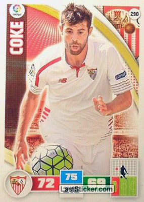 290 · Coke · Sevilla F.C. · Básica - Panini Adrenalyn XL Liga BBVA 2015-16