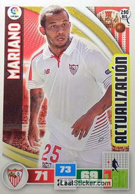 290BIS · Mariano · Sevilla F.C. · Actualización (BIS) - Panini Adrenalyn XL Liga BBVA 2015-16