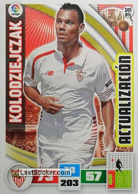 301BIS · Kolodziejczak · Sevilla F.C. · Actualización (BIS) - Panini Adrenalyn XL Liga BBVA 2015-16