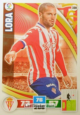 308 · Lora · Real Sporting · Básica - Panini Adrenalyn XL Liga BBVA 2015-16