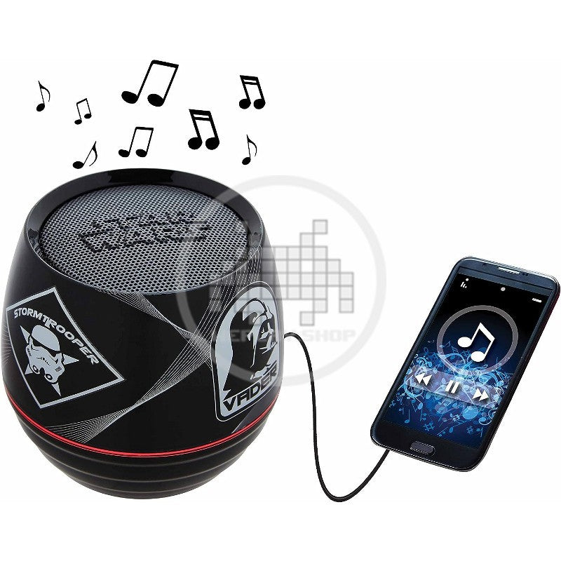 Mini Altavoz Star Wars Bluetooth, 3W, Color Negro Y Rojo (Lexibook)