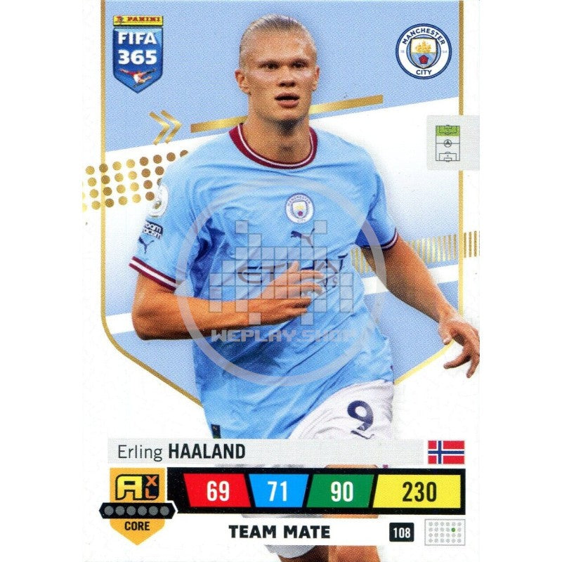 108 Erling Haaland Manchester City Panini Fifa 365 2022-23