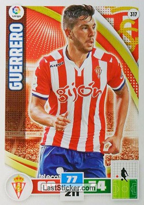 317 · Guerrero · Real Sporting · Básica - Panini Adrenalyn XL Liga BBVA 2015-16