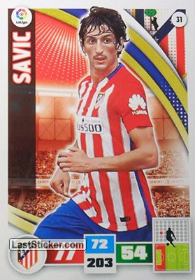 031 · Savic · Atlético de Madrid · Básica - Panini Adrenalyn XL Liga BBVA 2015-16