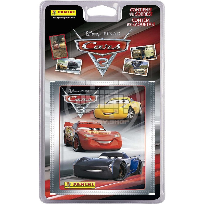 Caja Blíster Panini Disney Pixar Cars 3 - Pack de 10 Sobres de Cromos
