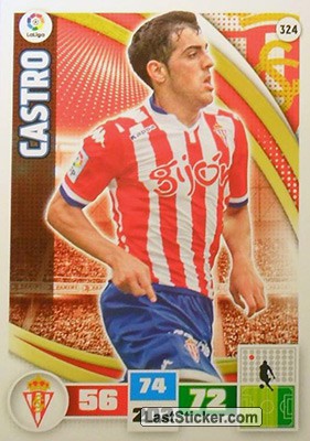 324 · Castro · Real Sporting · Básica - Panini Adrenalyn XL Liga BBVA 2015-16