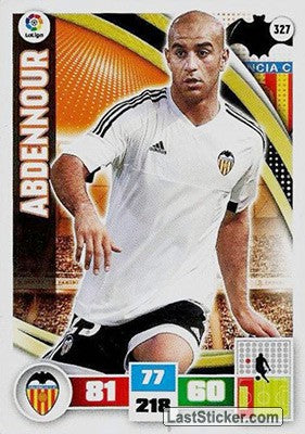 327 · Abdennour · Valencia C.F. · Básica - Panini Adrenalyn XL Liga BBVA 2015-16