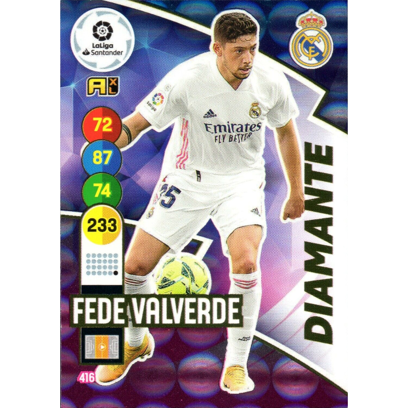 416 Fede Valverde Diamante Real Madrid Panini Adrenalyn XL 2020/21