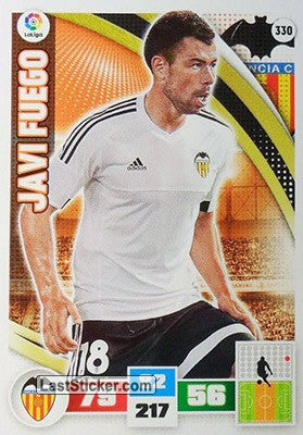 330 · Javi Fuego · Valencia C.F. · Básica - Panini Adrenalyn XL Liga BBVA 2015-16
