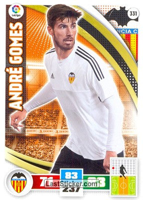 331 · André Gomes · Valencia C.F. · Básica - Panini Adrenalyn XL Liga BBVA 2015-16
