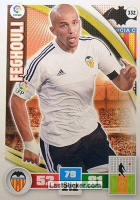 332 · Feghouli · Valencia C.F. · Básica - Panini Adrenalyn XL Liga BBVA 2015-16