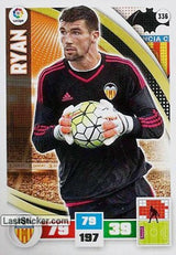 336 · Ryan · Valencia C.F. · Básica - Panini Adrenalyn XL Liga BBVA 2015-16