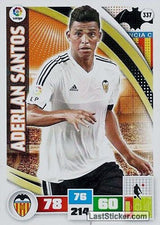 337 · Aderlan Santos · Valencia C.F. · Básica - Panini Adrenalyn XL Liga BBVA 2015-16