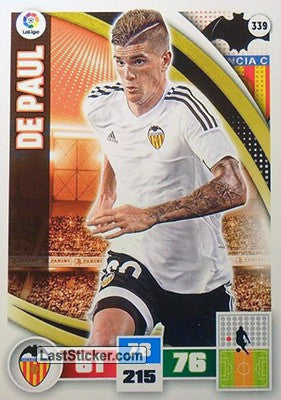 339 · De Paul · Valencia C.F. · Básica - Panini Adrenalyn XL Liga BBVA 2015-16