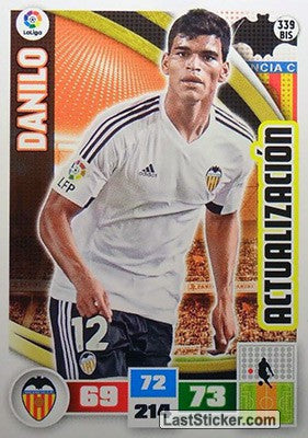 339BIS · Danilo · Valencia C.F. · Actualización (BIS) - Panini Adrenalyn XL Liga BBVA 2015-16