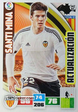 342BIS · Santi Mina · Valencia C.F. · Actualización (BIS) - Panini Adrenalyn XL Liga BBVA 2015-16