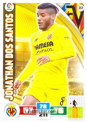 357 · Jonathan dos Santos · Villarreal C.F. · Básica - Panini Adrenalyn XL Liga BBVA 2015-16