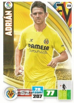 359 · Adrián · Villarreal C.F. · Básica - Panini Adrenalyn XL Liga BBVA 2015-16