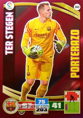 363 · Ter Stegen · F.C. Barcelona · Porterazo - Panini Adrenalyn XL Liga BBVA 2015-16