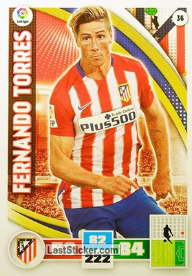 036 · Fernando Torres · Atlético de Madrid · Básica - Panini Adrenalyn XL Liga BBVA 2015-16