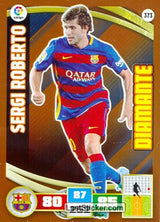 373 · Sergi Roberto · F.C. Barcelona · Diamante - Panini Adrenalyn XL Liga BBVA 2015-16