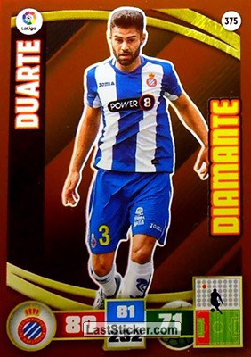 375 · Duarte · R.C.D. Espanyol · Diamante - Panini Adrenalyn XL Liga BBVA 2015-16