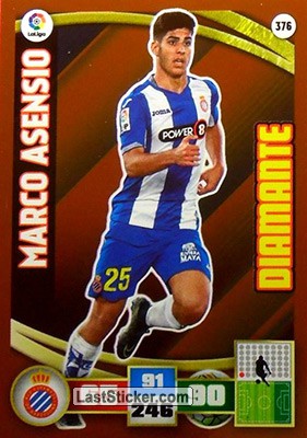 376 · Marco Asensio · R.C.D. Espanyol · Diamante - Panini Adrenalyn XL Liga BBVA 2015-16