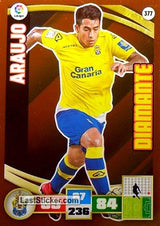 377 · Araujo · U.D. Las Palmas · Diamante - Panini Adrenalyn XL Liga BBVA 2015-16