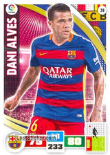 038 · Dani Alves · F.C. Barcelona · Básica - Panini Adrenalyn XL Liga BBVA 2015-16