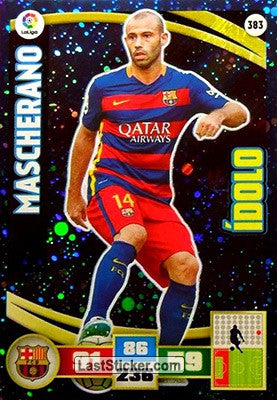 383 · Mascherano · F.C. Barcelona · Ídolo - Panini Adrenalyn XL Liga BBVA 2015-16