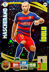 383 · Mascherano · F.C. Barcelona · Ídolo - Panini Adrenalyn XL Liga BBVA 2015-16