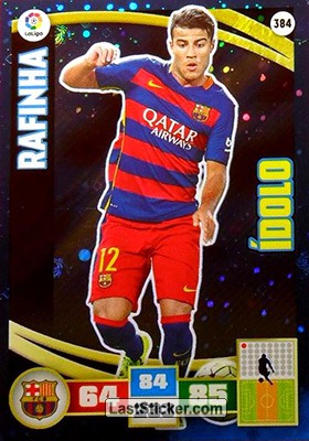 384 · Rafinha · F.C. Barcelona · Ídolo - Panini Adrenalyn XL Liga BBVA 2015-16