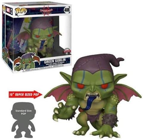Funko Pop! Marvel: Spider-Man Into The Spider-Verse - Green Goblin (Duende Verde) de 25 cm (10") Super Sized #408